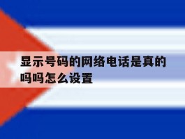 显示号码的网络电话是真的吗吗怎么设置