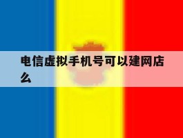 电信虚拟手机号可以建网店么