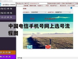 中国电信手机号网上选号流程图