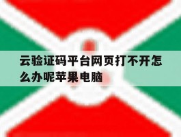 云验证码平台网页打不开怎么办呢苹果电脑
