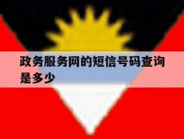 政务服务网的短信号码查询是多少