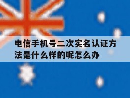 电信手机号二次实名认证方法是什么样的呢怎么办