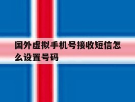 国外虚拟手机号接收短信怎么设置号码
