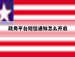 政务平台短信通知怎么开启