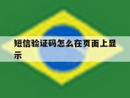 短信验证码怎么在页面上显示
