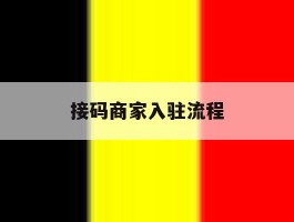 接码商家入驻流程
