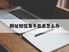 网址短信发不出去怎么办