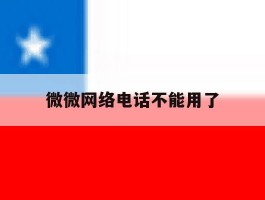 微微网络电话不能用了