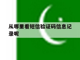 从哪里看短信验证码信息记录呢